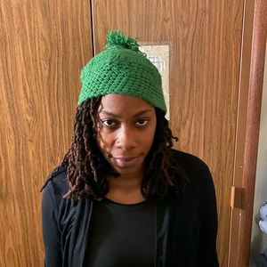 Hand knitted hat by Lydia Fludd